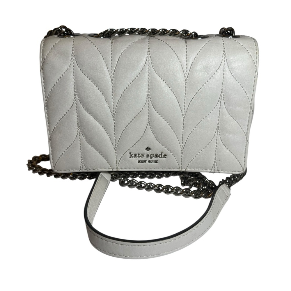 Kate Spade New York‎ White Quilted Leather Chain Crossbody Bag